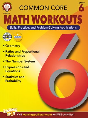 cover image of Common Core Math Workouts, Grade 6